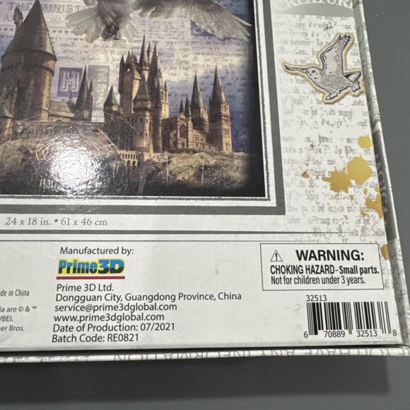 Harry Potter Wizarding World Hogwarts & Hedwig 500 P Jigsaw Puzzle 3D INCOMPLETE - Picture 5 of 7
